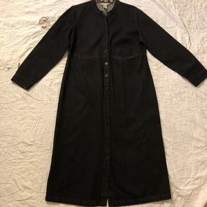 EUC Orvis Black Denim Buttoned Shirt Dress, Sz 14!